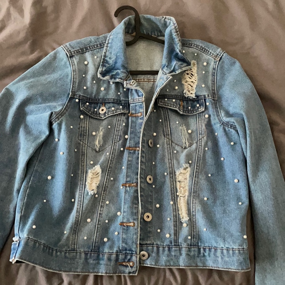 Women’s beaded jean jacket